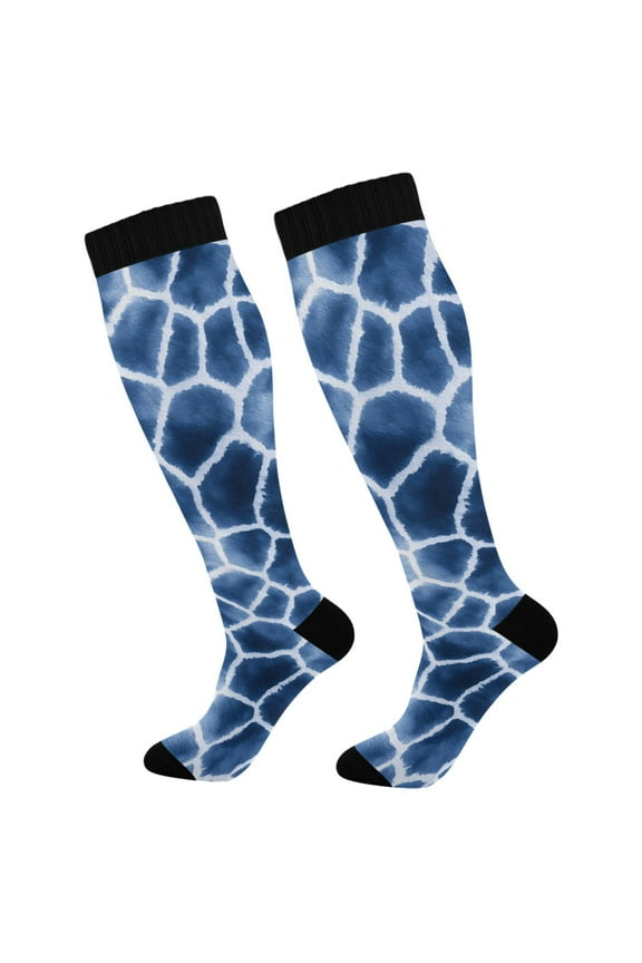 Lightning Giraffe Skin Socks Women Men Knee High Sock