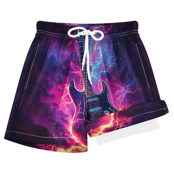 joogoo Lightning Guitar Boys Swim Trunks Beach Swimsuit Shorts Boxer 8Y
