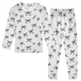 thumbnail image 1 of joogoo Line Bows 2 Piece Long Sleeve Tee and Pants Cotton Pajama Set 5Y, 1 of 7