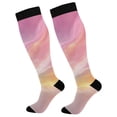 thumbnail image 1 of joogoo Liquid Pink Marble Socks Women Men Knee High Sock, 1 of 8