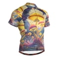thumbnail image 1 of joogoo Magic Mushroom Forest Pattern Men's Cycling Jerseys Mountain Bike Short Sleeve Tops M, 1 of 7