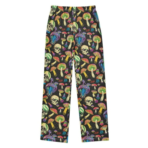 joogoo Magic Skull Rainbow Mushrooms Pajama Pants Pj Bottoms Sleepwear Lounge L