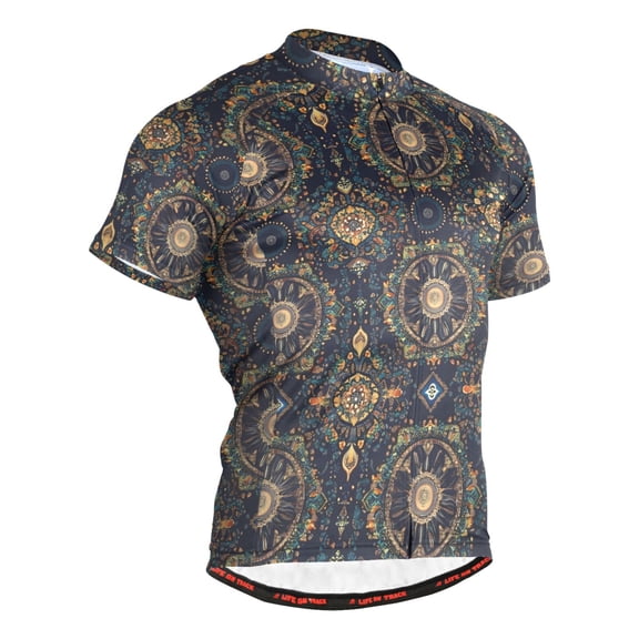joogoo Magical Mandala Paint Men's Cycling Jerseys Mountain Bike Short Sleeve Tops L