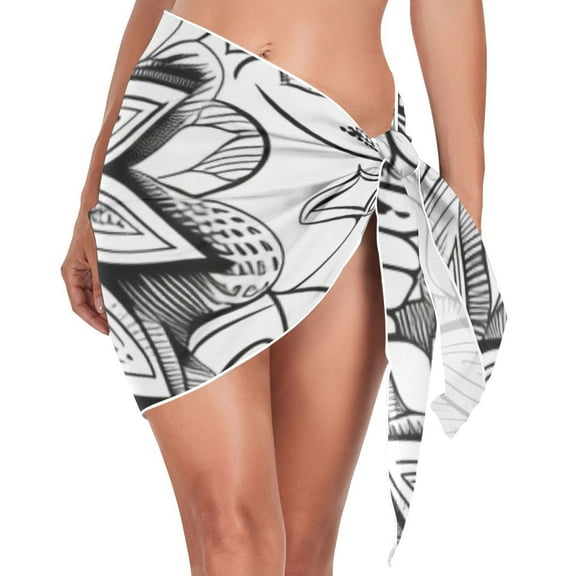 joogoo Mandala Indian Flowers Ethnic Women's Beach Sarong Bathing Suit Wrap Swimwear Cover Ups S