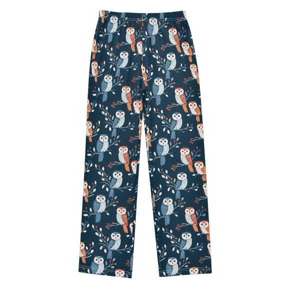 joogoo Many Owls on Branch Pajama Pants Pj Bottoms Sleepwear Lounge L