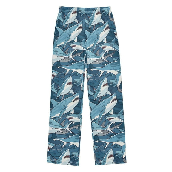 joogoo Many Sharks Pajama Pants Pj Bottoms Sleepwear Lounge M