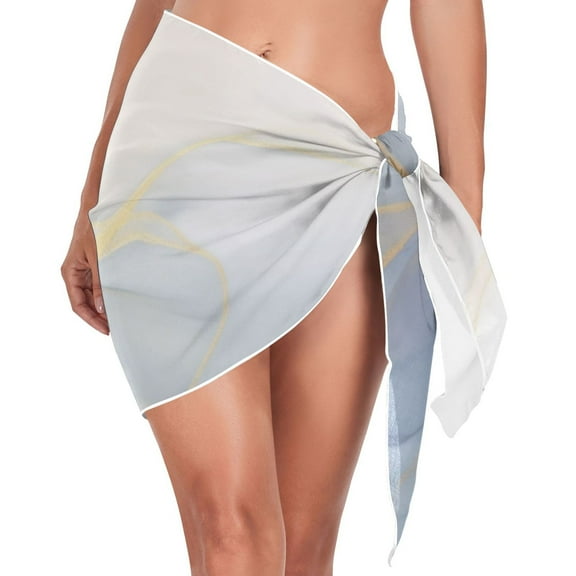 joogoo Marble Pattern Women's Beach Sarong Bathing Suit Wrap Swimwear Cover Ups L