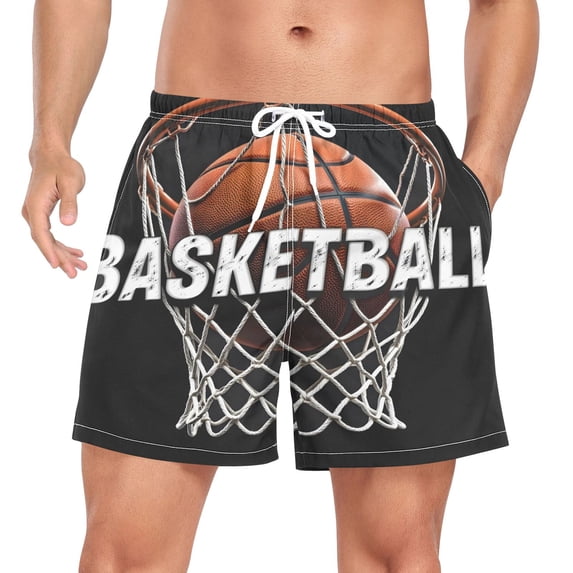 joogoo Men's Cool Basketball Swim Trunks with Liner Pocket Beach Shorts XX-Large
