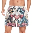 thumbnail image 1 of joogoo Men's Cute Cats Swim Trunks with Liner Pocket Beach Shorts Large, 1 of 9