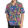 thumbnail image 1 of joogoo Men's Hawaiian Shirt Psychedelic Mushroom and Eye Short Sleeve Casual Button Down Shirts S, 1 of 6