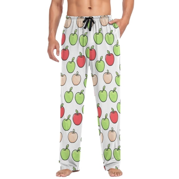 joogoo Men's Pajama Pants Apples Fruits Soft Long Sleep Lounge Pjs Bottoms 2XL