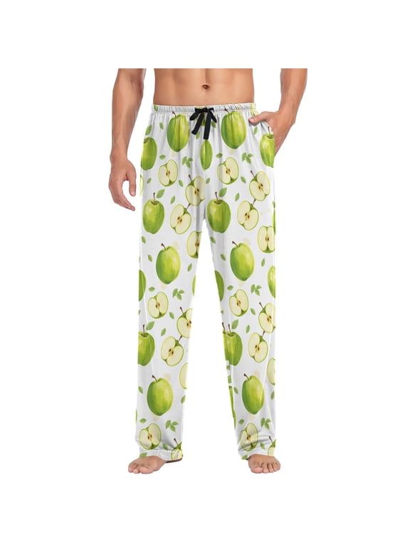 Men's Pajama Pants Apples Soft Long Sleep Lounge Pjs Bottoms XL