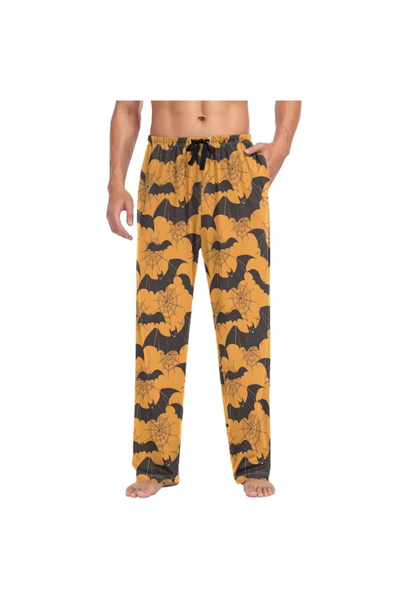 Men's Pajama Pants Bats Spiders Webs Soft Long Sleep Lounge Pjs Bottoms 2XL
