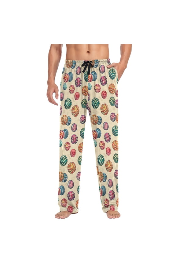 Men's Pajama Pants Boho Balls Soft Long Sleep Lounge Pjs Bottoms 2XL
