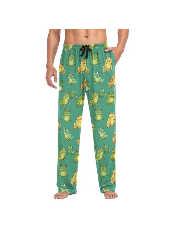 Men's Pajama Pants Cartoon Frog Soft Long Sleep Lounge Pjs Bottoms XL