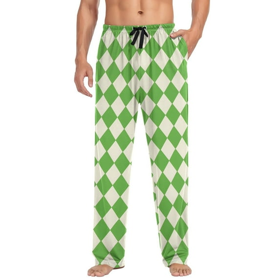 joogoo Men's Pajama Pants Checkered Grid-d9 Soft Long Sleep Lounge Pjs Bottoms L