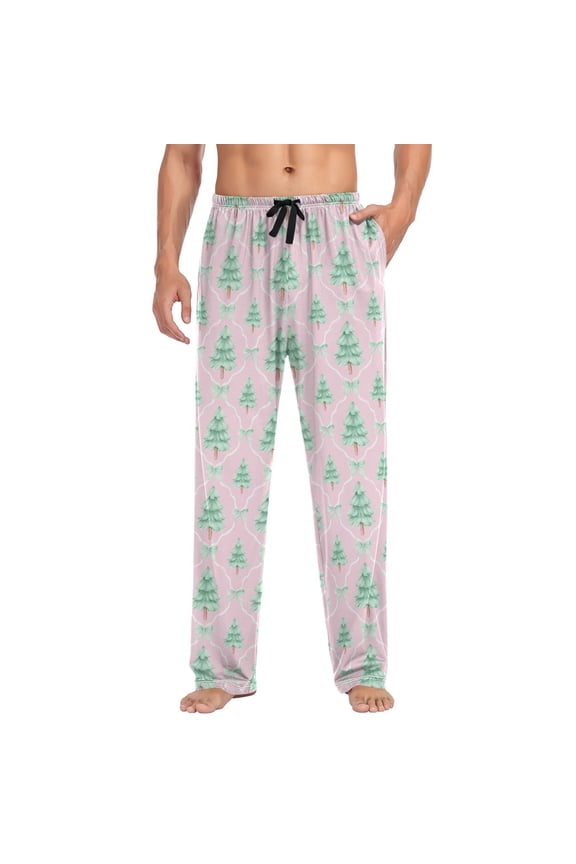 Men's Pajama Pants Christmas Tree-1 Soft Long Sleep Lounge Pjs Bottoms M