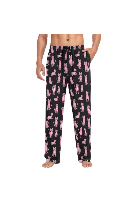 Men's Pajama Pants Cool Cats Bones Soft Long Sleep Lounge Pjs Bottoms XL