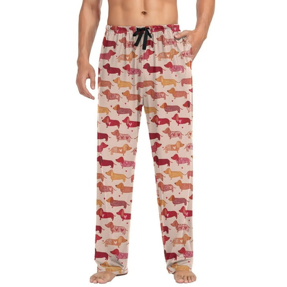 joogoo Men's Pajama Pants Cute Dachshund Dogs Soft Long Sleep Lounge Pjs Bottoms XL