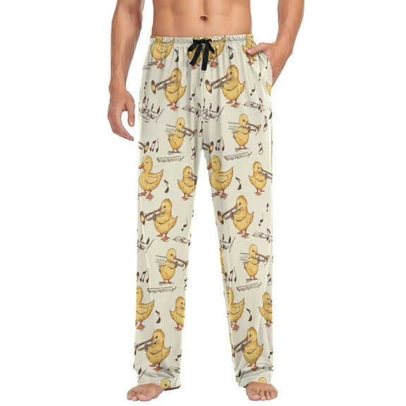 joogoo Men's Pajama Pants Cute Duck Musical Soft Long Sleep Lounge Pjs Bottoms M