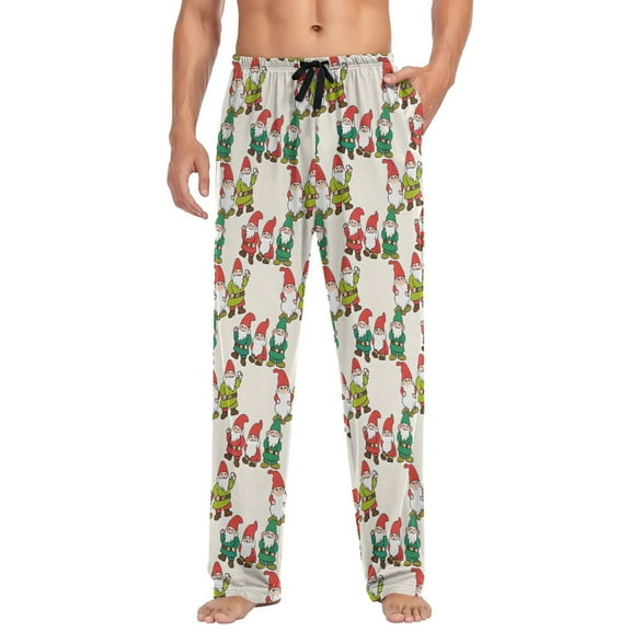 joogoo Men's Pajama Pants Cute Gnomes Soft Long Sleep Lounge Pjs Bottoms 2XL