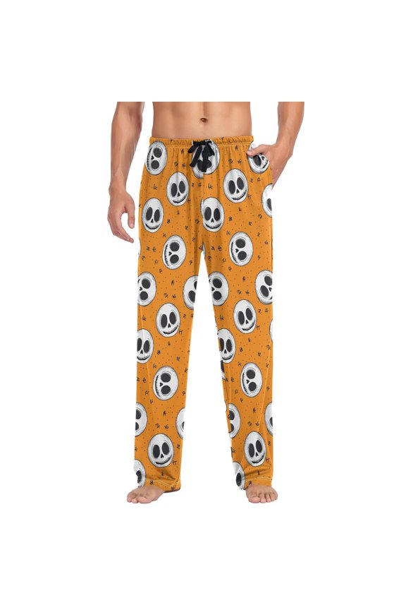 Men's Pajama Pants Cute Skeletons Soft Long Sleep Lounge Pjs Bottoms L