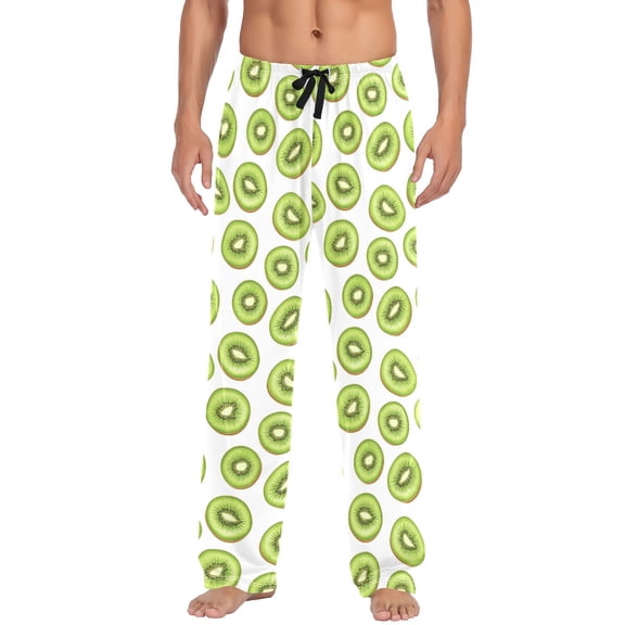 joogoo Men's Pajama Pants Kiwi-fruits Cotton Long Sleepwear Lounge Pants 2XL