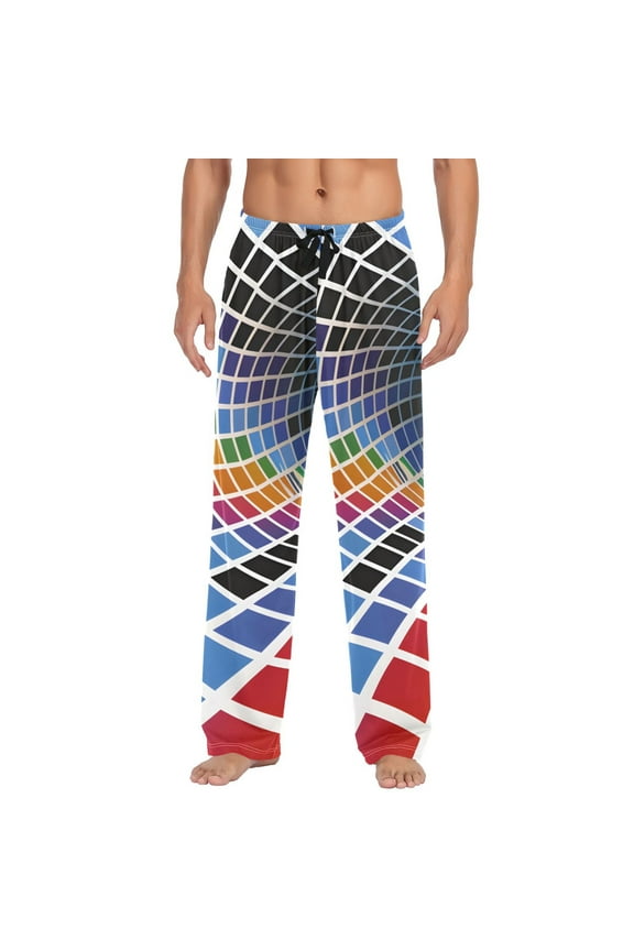 Men's Pajama Pants Magic Falling Sensation Cotton Long Sleepwear Lounge Pants 2XL