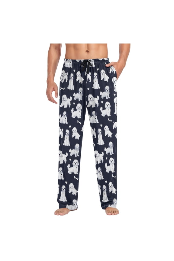 Men's Pajama Pants Puppy Bones Soft Long Sleep Lounge Pjs Bottoms XL