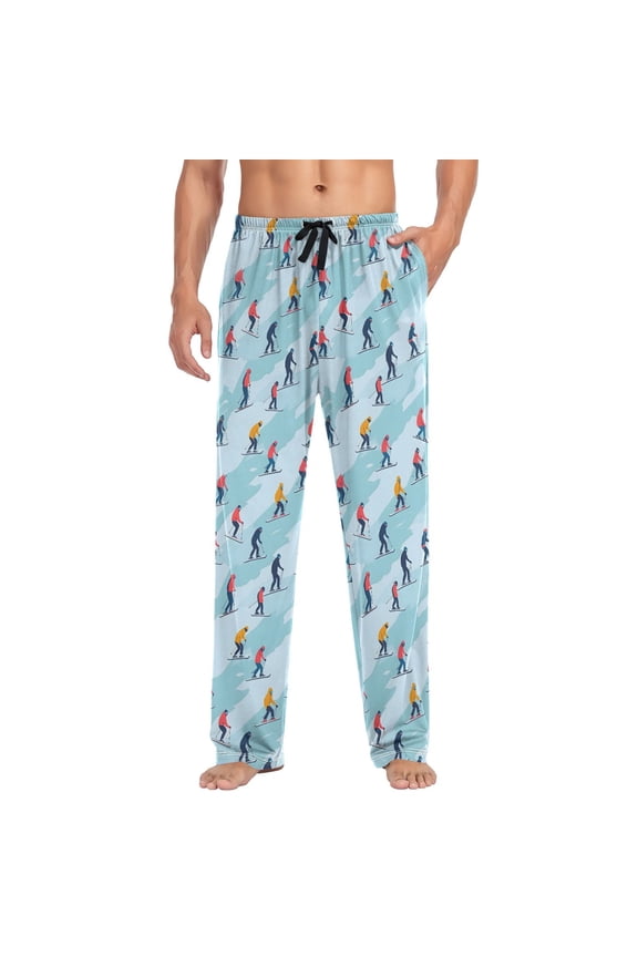 Men's Pajama Pants Skating on Winter Soft Long Sleep Lounge Pjs Bottoms XL