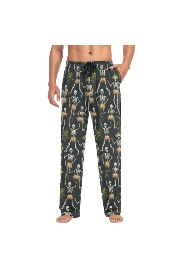 Men's Pajama Pants Skeleton Dancing Soft Long Sleep Lounge Pjs Bottoms M