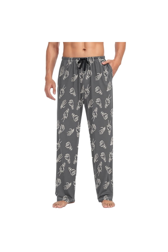 Men's Pajama Pants Skull Hands Soft Long Sleep Lounge Pjs Bottoms XL