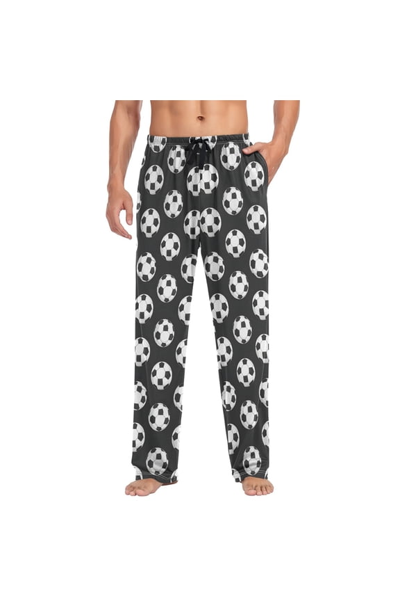 Men's Pajama Pants Soccer Balls Football-z2 Soft Long Sleep Lounge Pjs Bottoms M