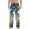 thumbnail image 1 of joogoo Men's Pajama Pants Stars and Moon Cotton Long Sleepwear Lounge Pants 2XL, 1 of 7