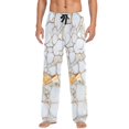 thumbnail image 1 of joogoo Men's Pajama Pants White Marble Cotton Long Sleepwear Lounge Pants M, 1 of 7
