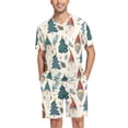 thumbnail image 1 of joogoo Men's Pajama Set Gnome Christmas Trees V-Neck Pj Shorts Set 2 Piece Loungewear Sleepwear L, 1 of 7