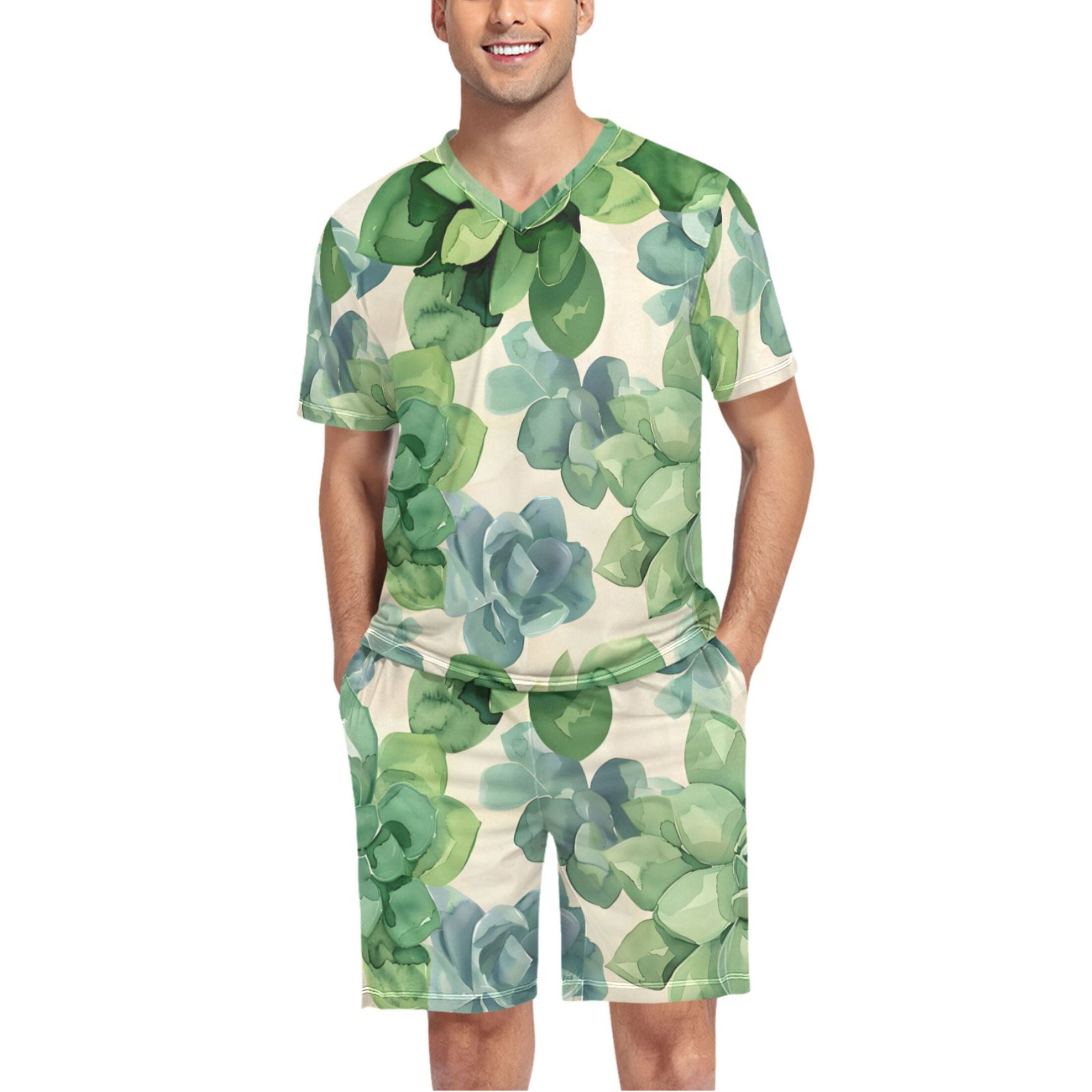 Pevtufa Men'S Pajama Set 2 Piece Loungewear Pjs, Long Sleeve