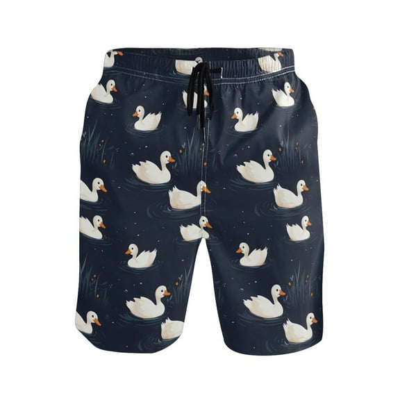 joogoo Men's Swim Trunks Cute Duck Beach Shorts with Pockets XL