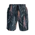 thumbnail image 1 of joogoo Men's Swim Trunks Holographic Forest Pattern Beach Shorts with Pockets M, 1 of 6