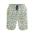 thumbnail image 1 of joogoo Men's Swim Trunks Lemons Bohomis Beach Shorts with Pockets S, 1 of 6