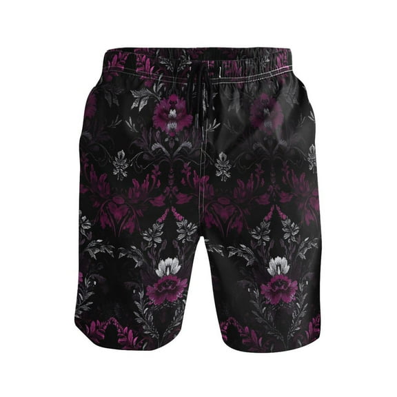 joogoo Men's Swim Trunks Mandala Floral Beach Shorts with Pockets XL