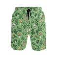 thumbnail image 1 of joogoo Men's Swim Trunks Mushroom Skulls Leaf Beach Shorts with Pockets S, 1 of 6