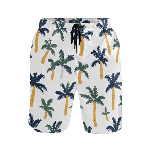 joogoo Men's Swim Trunks Palm Tree-a6 Beach Shorts with Pockets M