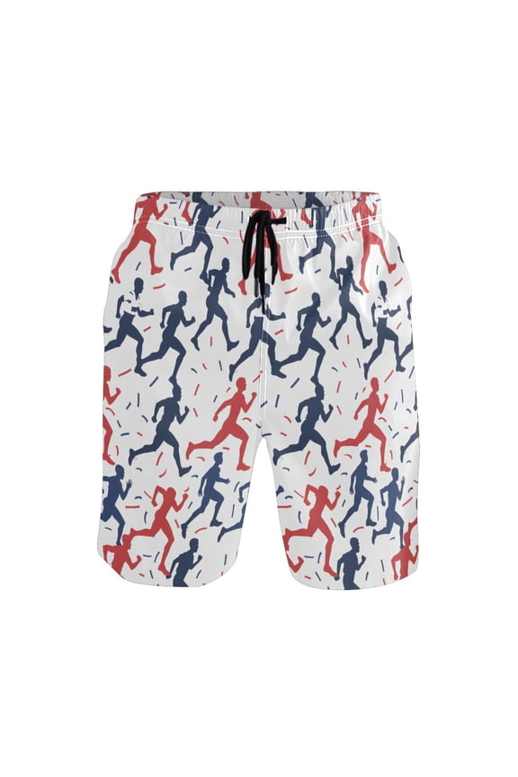 Men's Swim Trunks Runing Beach Shorts with Pockets L