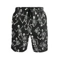 thumbnail image 1 of joogoo Men's Swim Trunks Skeletons Dancing Beach Shorts with Pockets M, 1 of 6