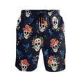 thumbnail image 1 of joogoo Men's Swim Trunks Skulls Roses Beach Shorts with Pockets 2XL, 1 of 6