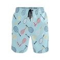 thumbnail image 1 of joogoo Men's Swim Trunks Tennis Racket Beach Shorts with Pockets M, 1 of 6