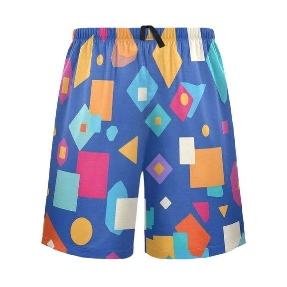 joogoo Mens Swim Trunks Abstract Geometric Shapes Beach Shorts Drawstring Elastic Waist Swimwear Bathing Suits XXL