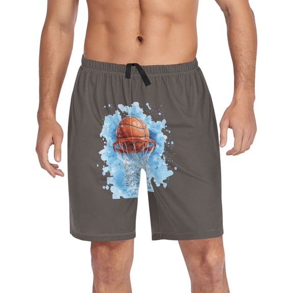 joogoo Mens Swim Trunks Basketball Beach Shorts Drawstring Elastic Waist Swimwear Bathing Suits S