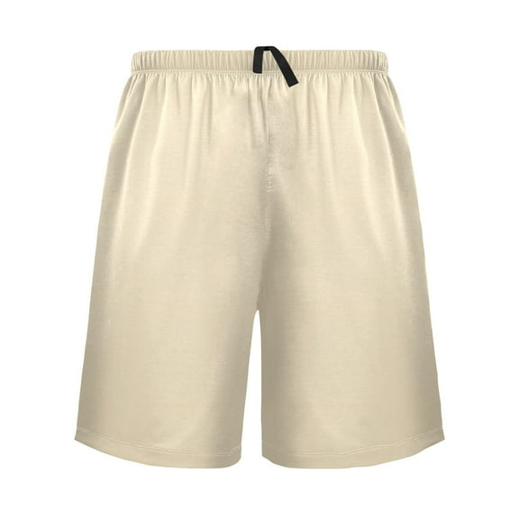 joogoo Mens Swim Trunks Beige Beach Shorts Drawstring Elastic Waist Swimwear Bathing Suits S